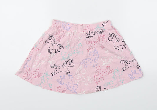 George Girls Pink Animal Print  Flare Skirt Size 5-6 Years