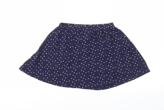Topolino Girls Blue Polka Dot  Flare Skirt Size 4-5 Years
