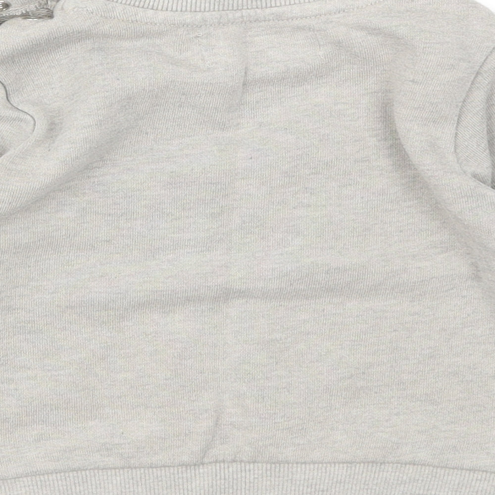 Babaluno Boys Grey Animal Print  Pullover Jumper Size 12-18 Months