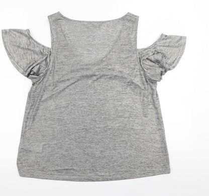 Oasis Womens Grey   Basic T-Shirt Size L
