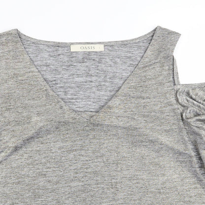 Oasis Womens Grey   Basic T-Shirt Size L