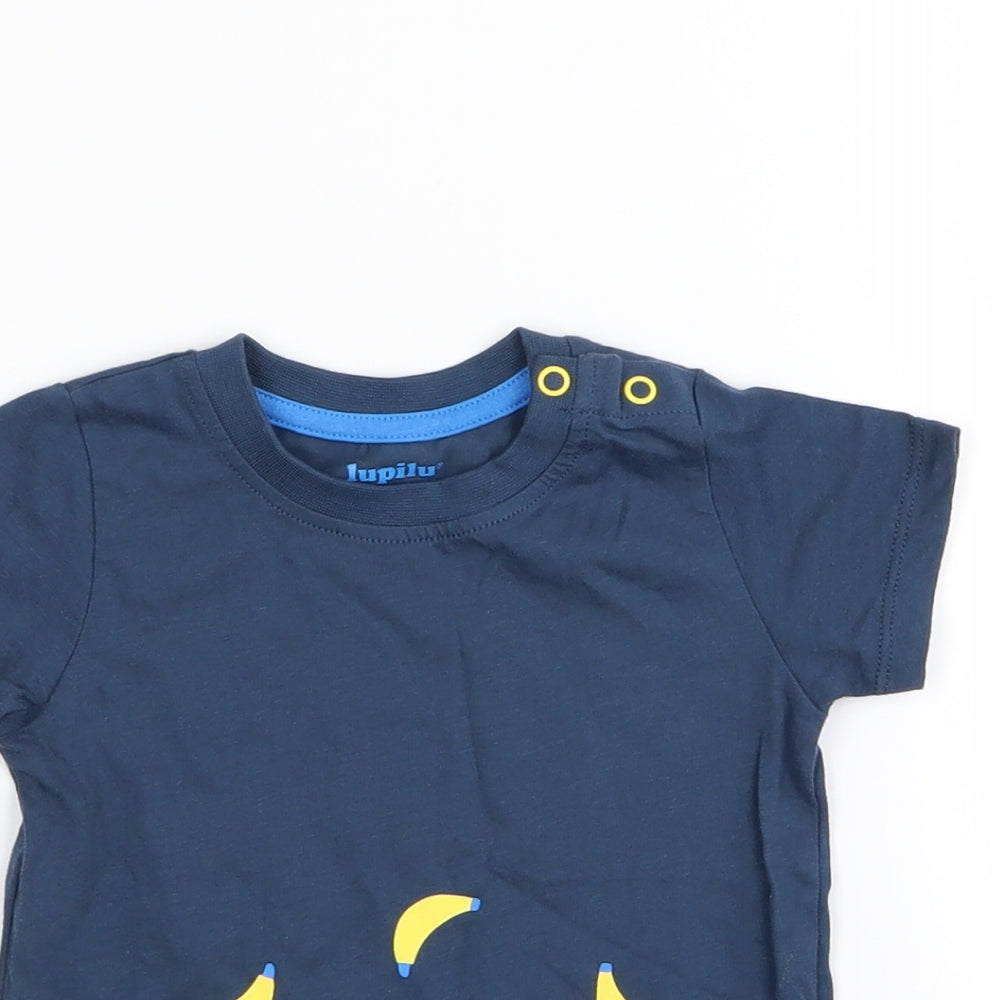 inpilu Boys Blue   Basic T-Shirt Size 6-9 Months