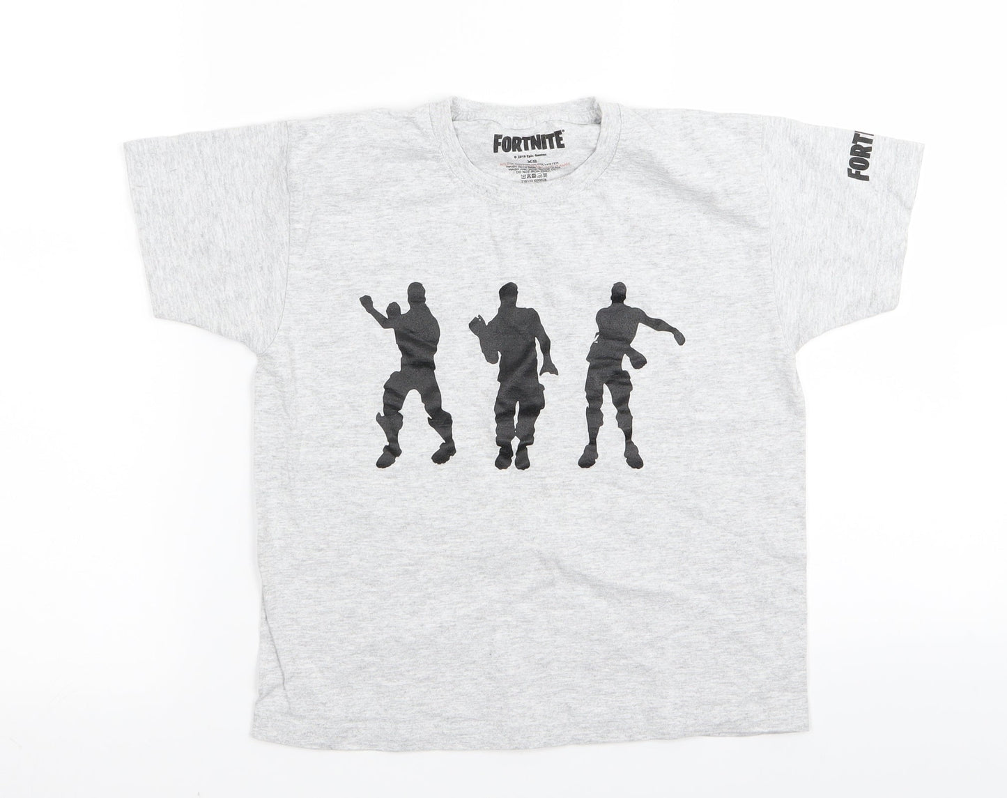 fortnight Boys Grey   Basic T-Shirt Size XS
