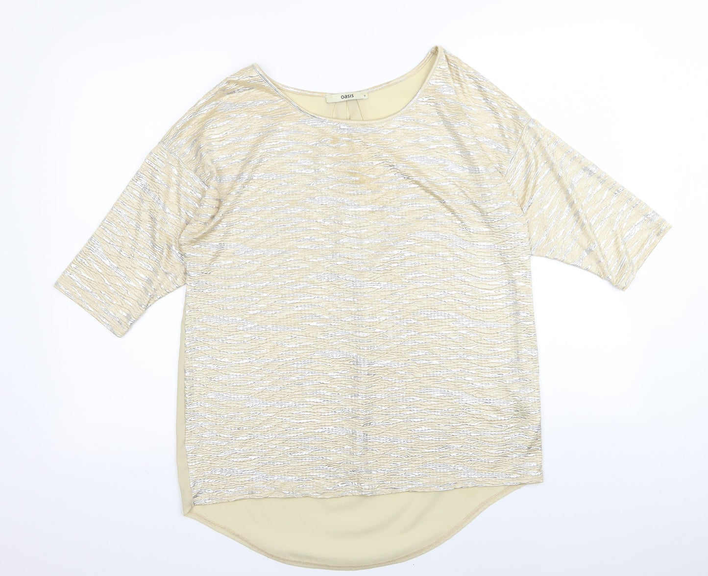 Oasis Womens Gold   Basic T-Shirt Size S