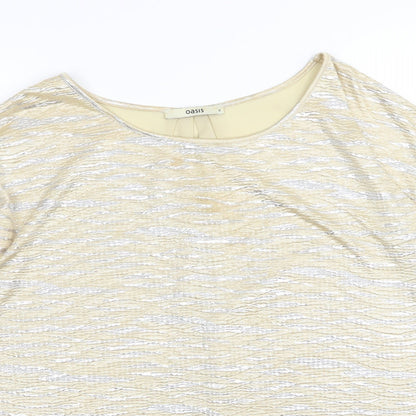 Oasis Womens Gold   Basic T-Shirt Size S