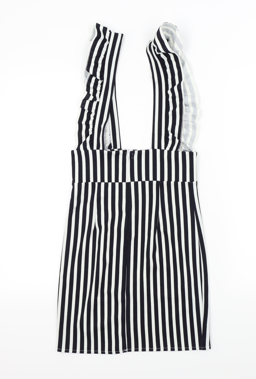 Preworn Womens Blue Striped  A-Line  Size S  - Frill Detail