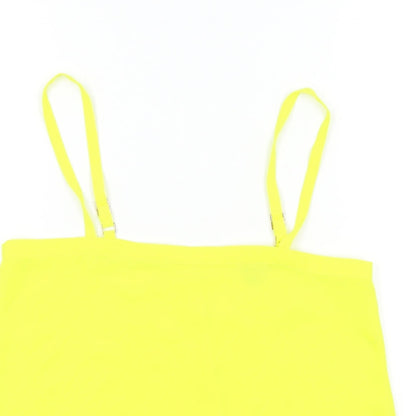 River Island Womens Yellow Colourblock  Basic T-Shirt Size 8