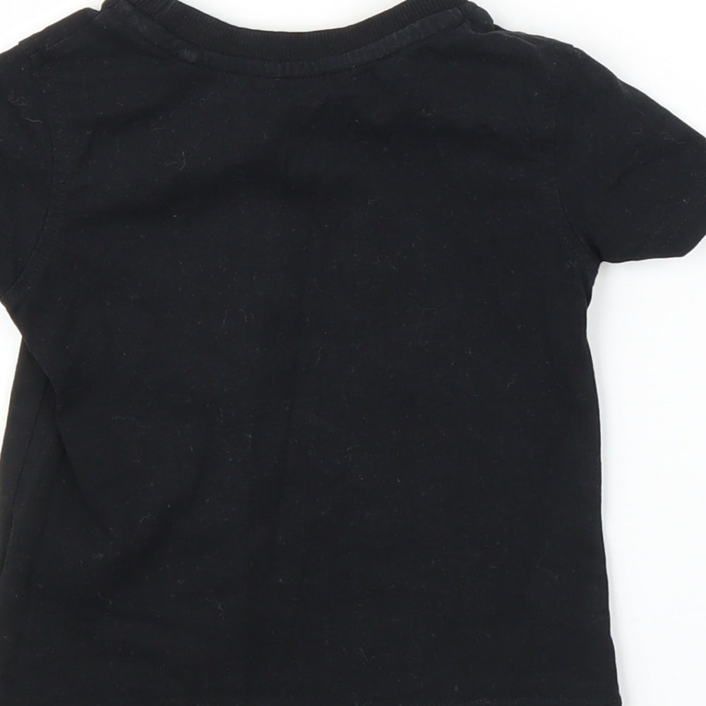 George Girls Black   Basic T-Shirt Size 12-18 Months