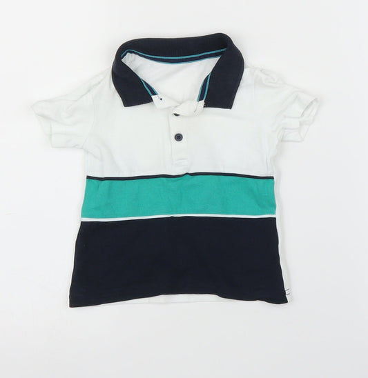 Matalan Boys White   Basic Polo Size 12-18 Months