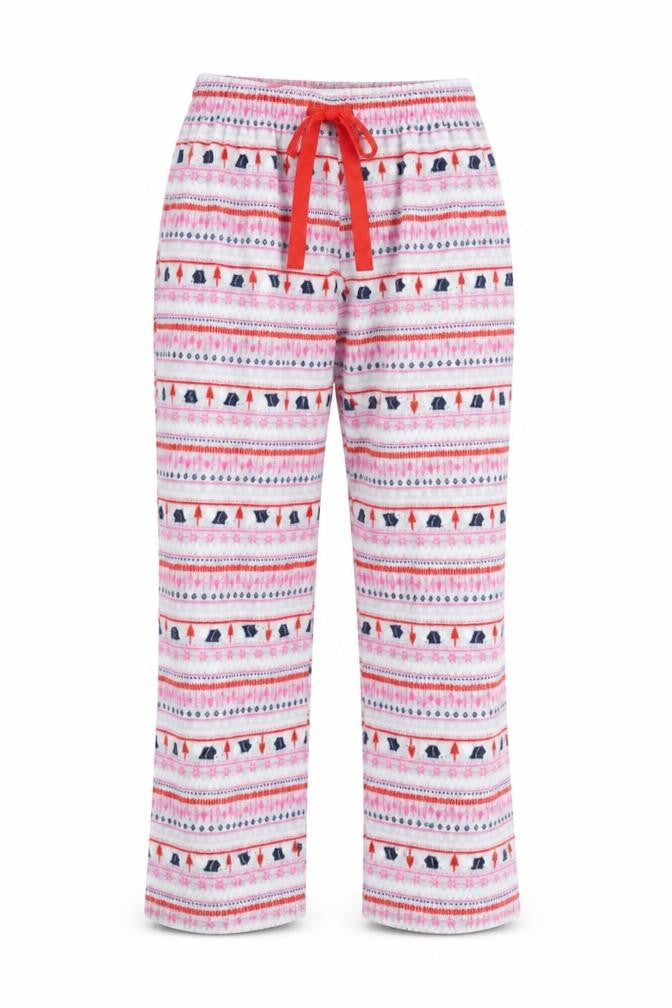 Preworn Womens Grey Fair Isle Fleece Chemise Pyjama Pants Size S