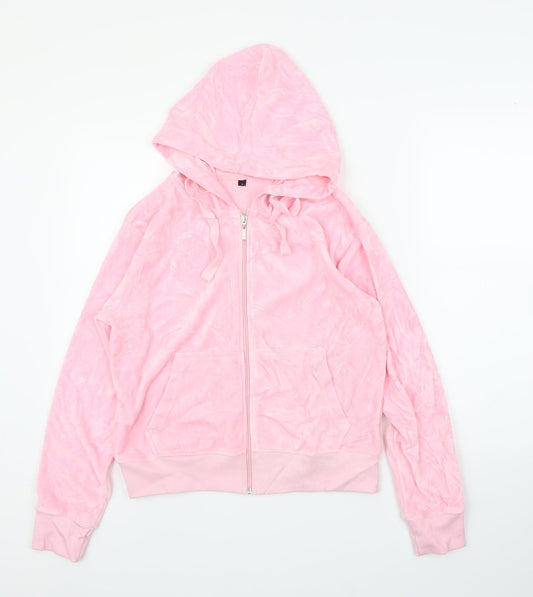 Preworn Womens Pink   Full Zip Hoodie Size L