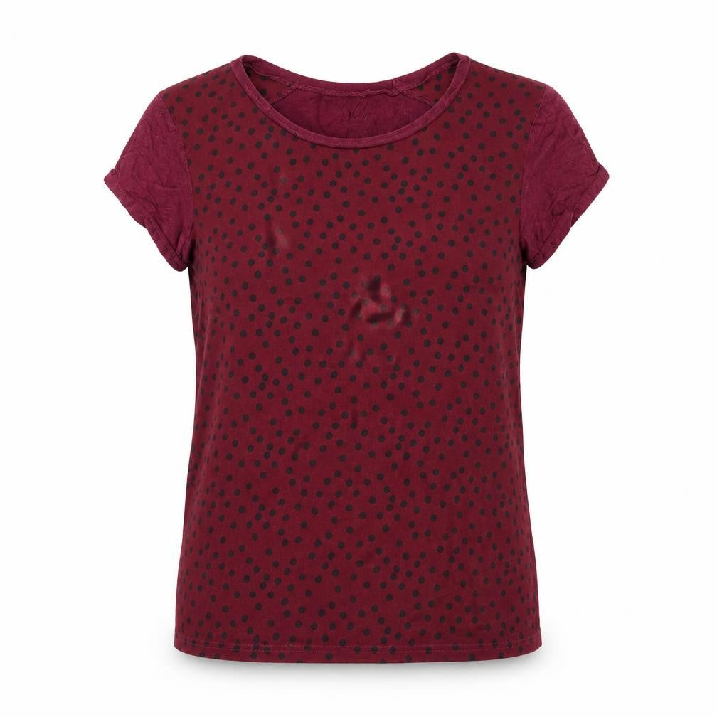 Topshop Womens Purple Polka Dot  Basic Blouse Size 8