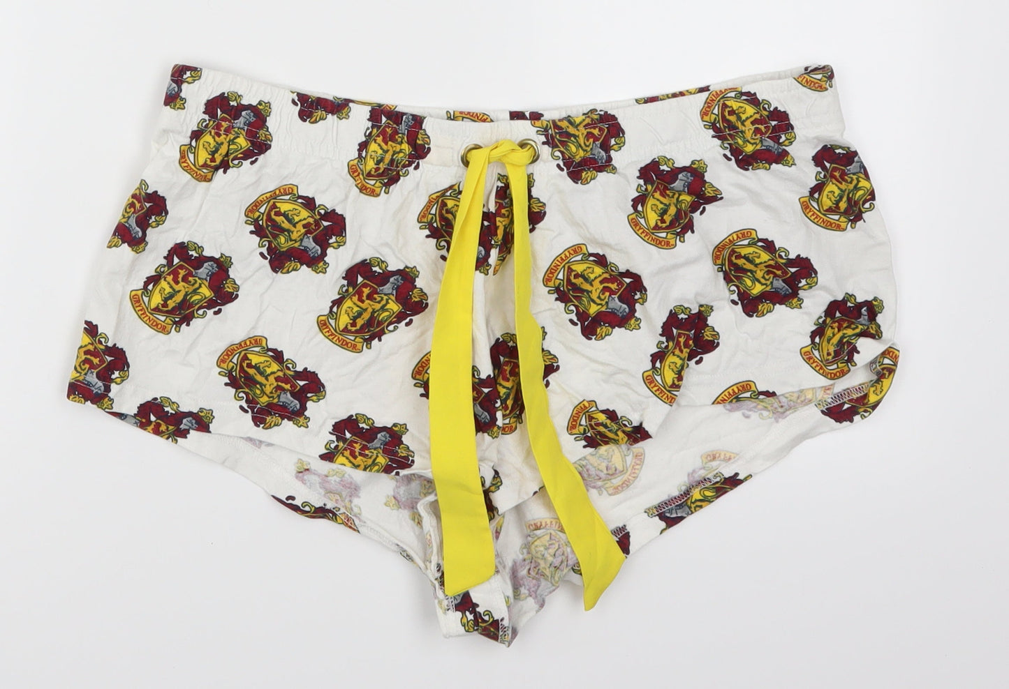 Preworn Womens White   Hot Pants Shorts Size 32 in - Gryffindor