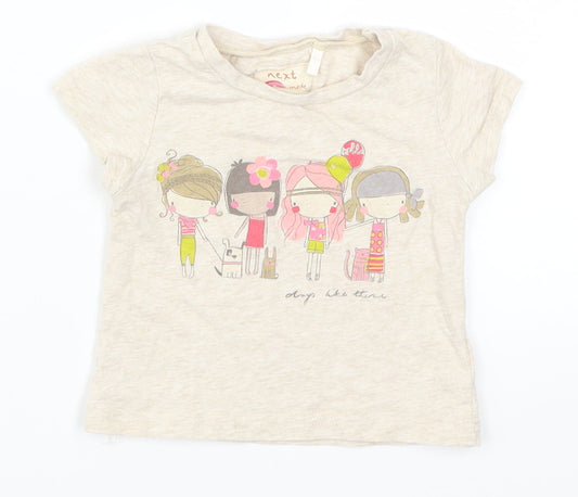 NEXT Girls Beige   Basic T-Shirt Size 3-6 Months  - Days Like These Girl Friends