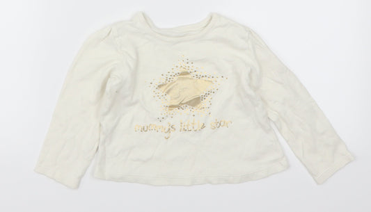 George Baby White   Basic T-Shirt Size 18-24 Months  - Mommy's Little Star