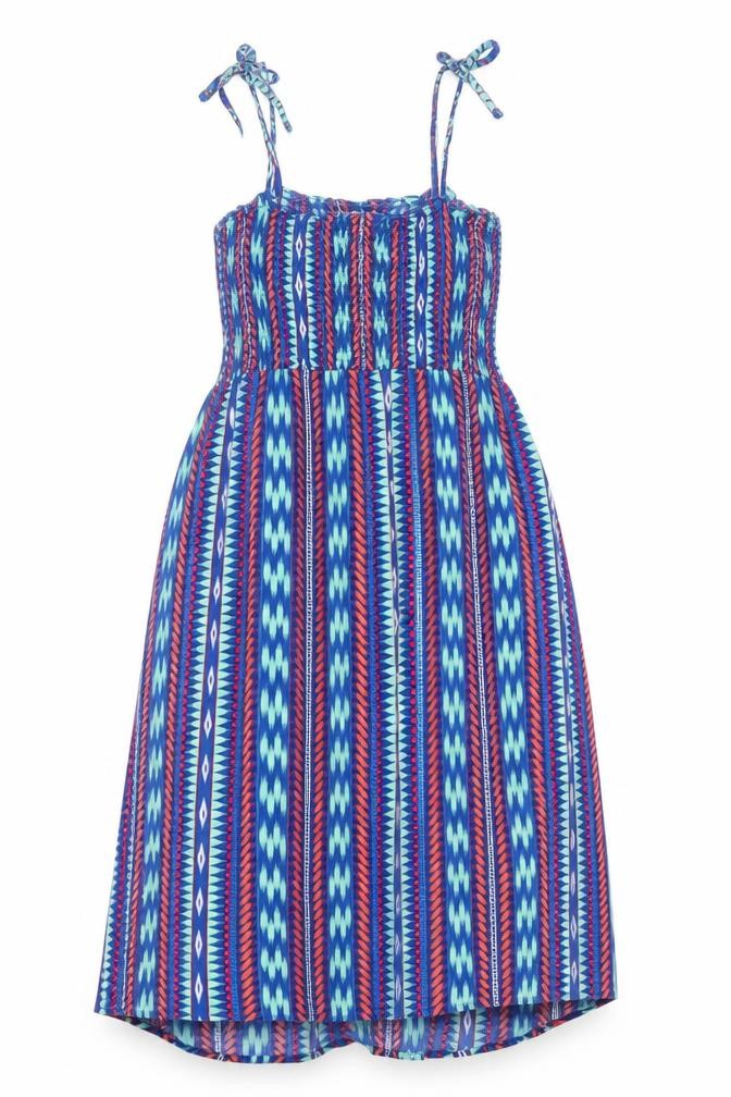 Papaya Womens Blue Geometric  Tank Dress  Size 8