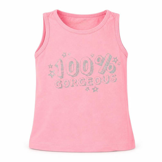 Girl2Girl Girls Pink   Basic Tank Size 2-3 Years  - 100% Gorgeous