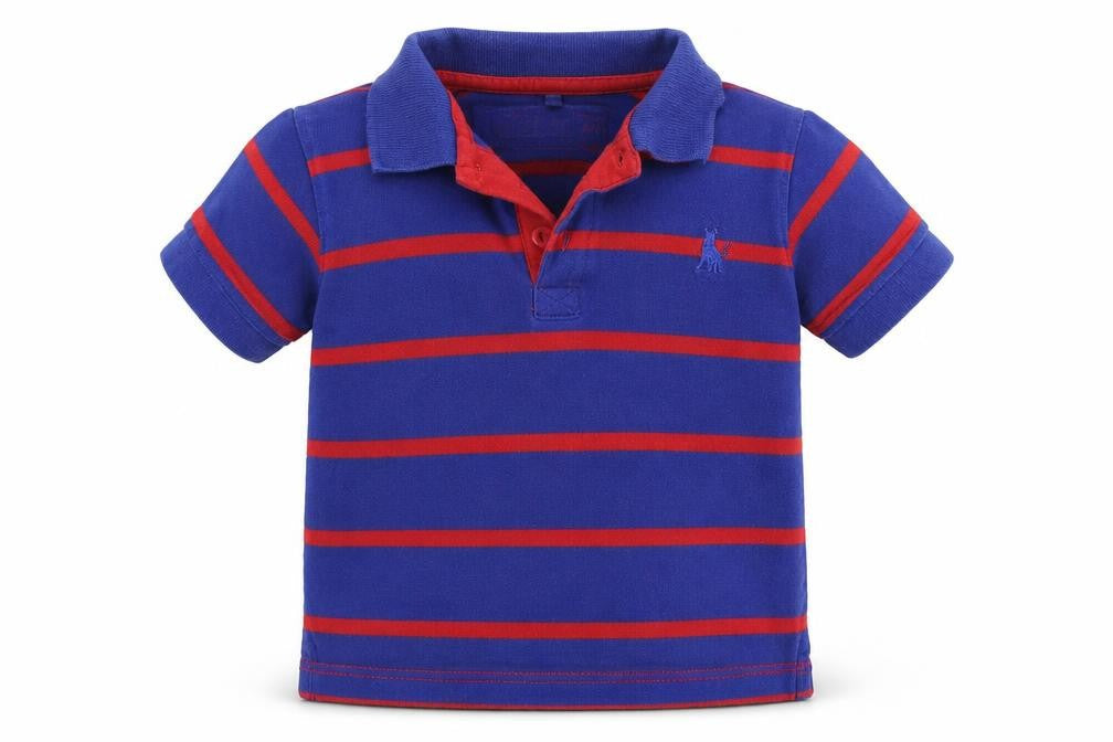 Rebel Boys Blue Striped  Basic Polo Size 2-3 Years