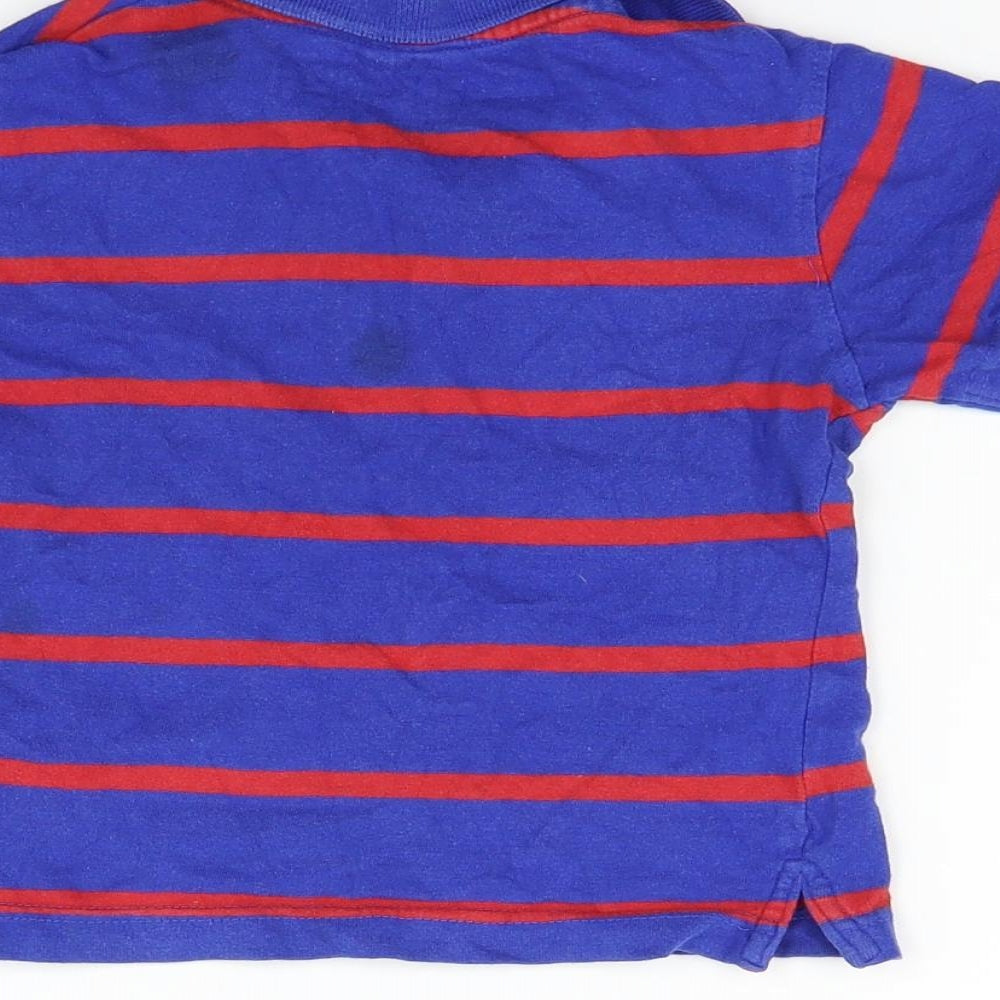 Rebel Boys Blue Striped  Basic Polo Size 2-3 Years