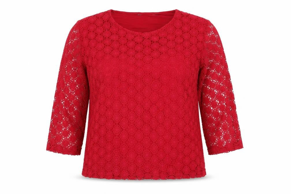 EWM Womens Red   Henley Jumper Size L