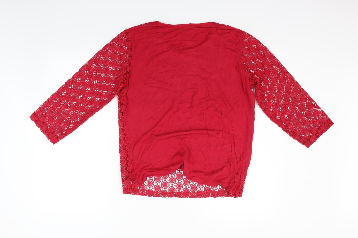 EWM Womens Red   Henley Jumper Size L