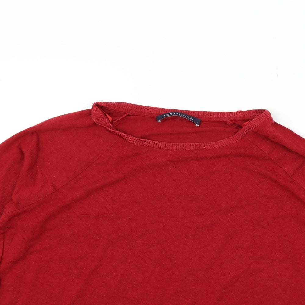 Marks and Spencer Womens Red   Pullover Jumper Size 14