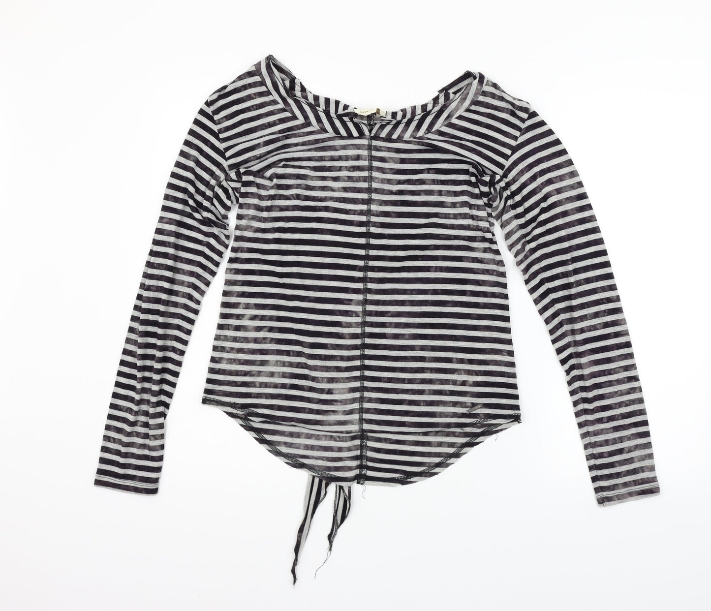 diesal  Womens Grey Striped  Pullover Jumper Size M