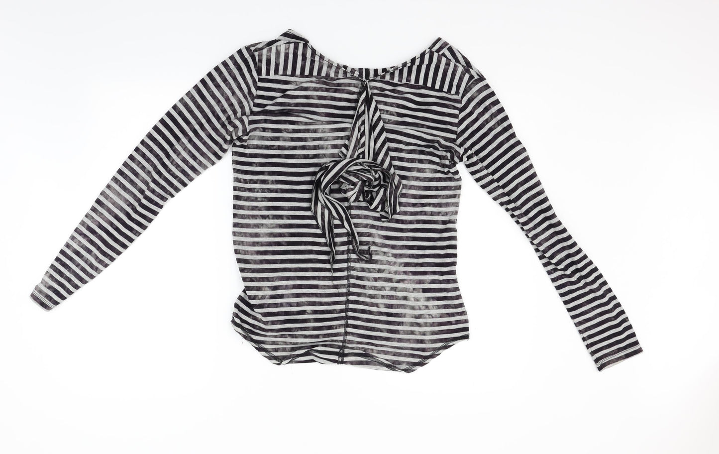 diesal  Womens Grey Striped  Pullover Jumper Size M