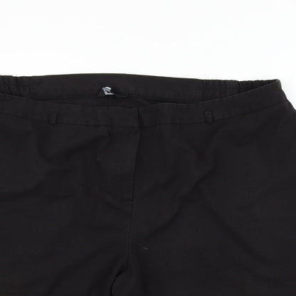 Simply Be Womens Black Houndstooth  Chino Shorts Size 26