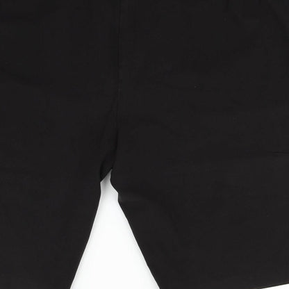 Simply Be Womens Black Houndstooth  Chino Shorts Size 26