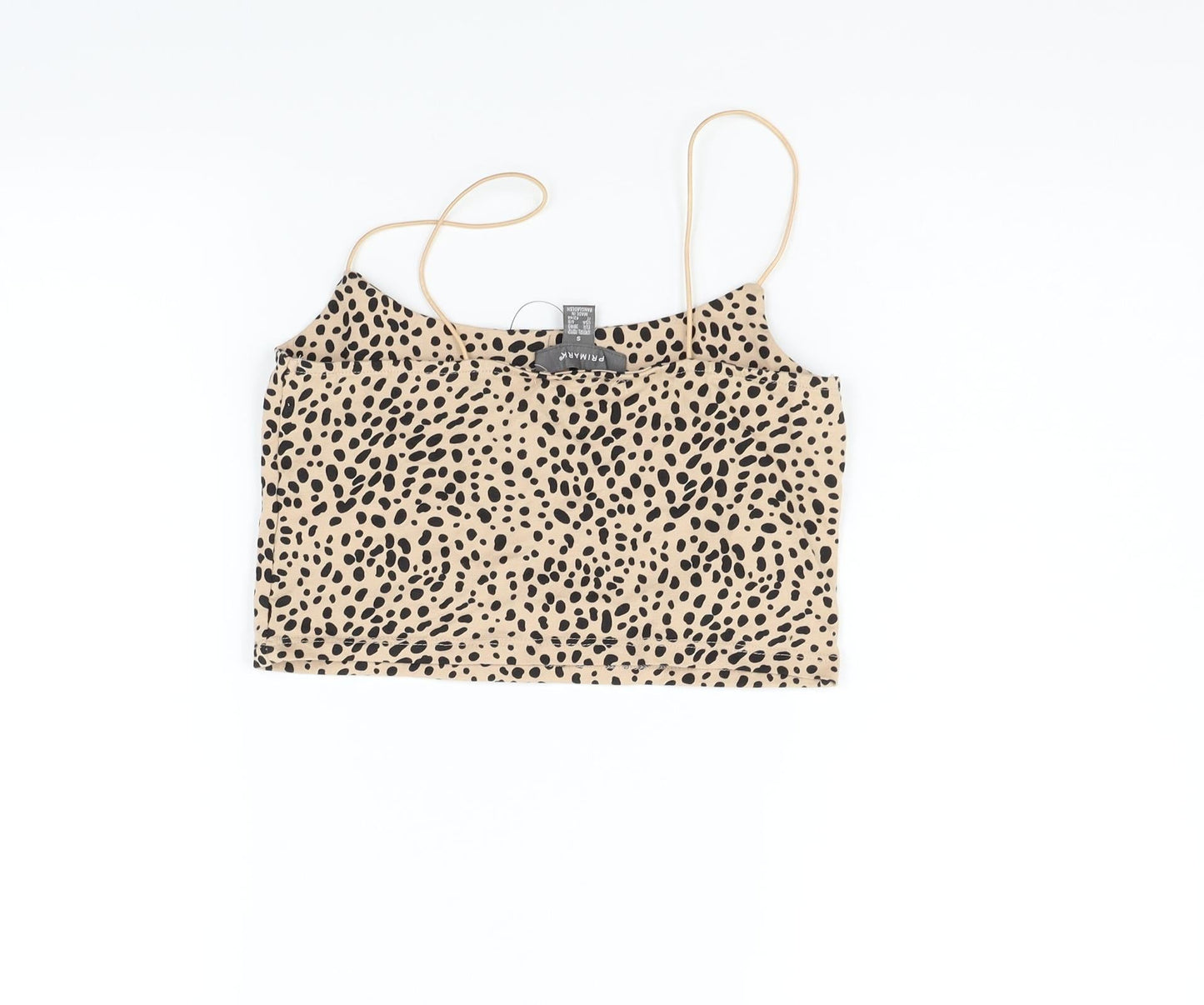 Primark Womens Beige Animal Print  Basic Tank Size S