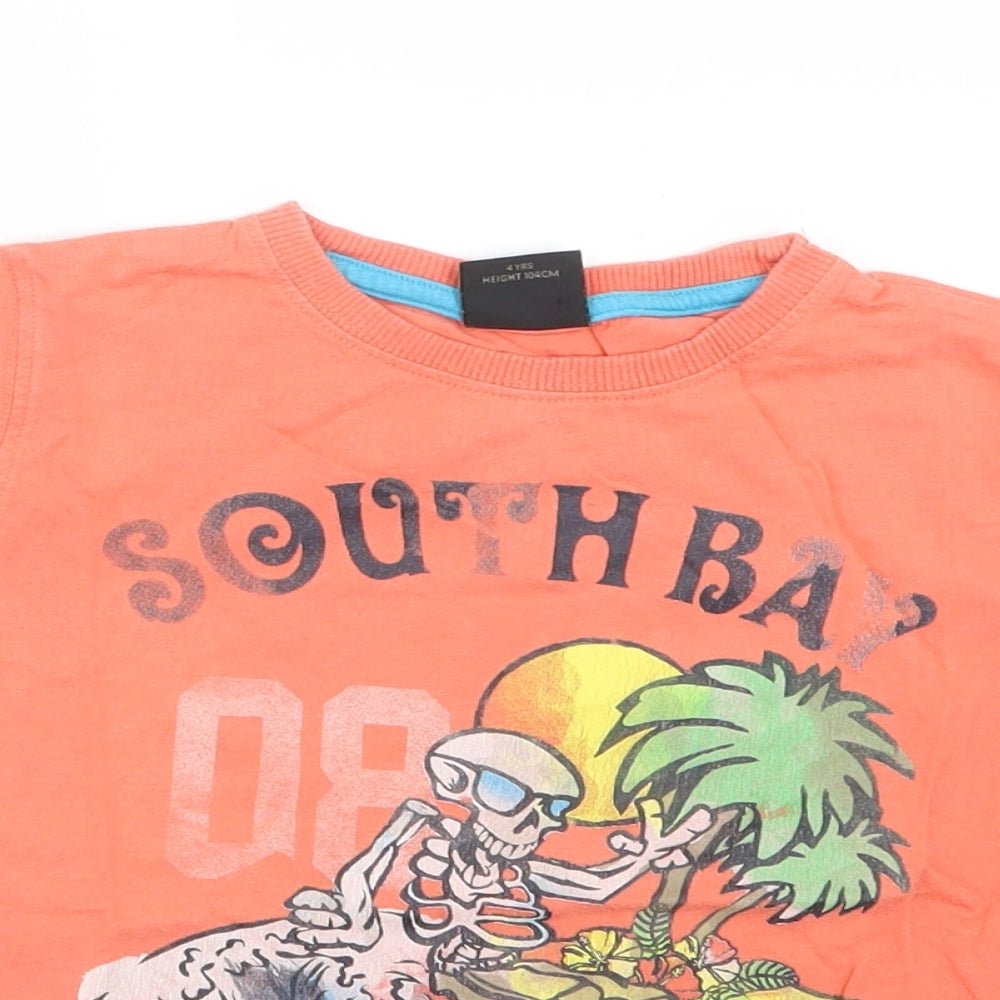 NEXT Boys Orange   Basic T-Shirt Size 4 Years