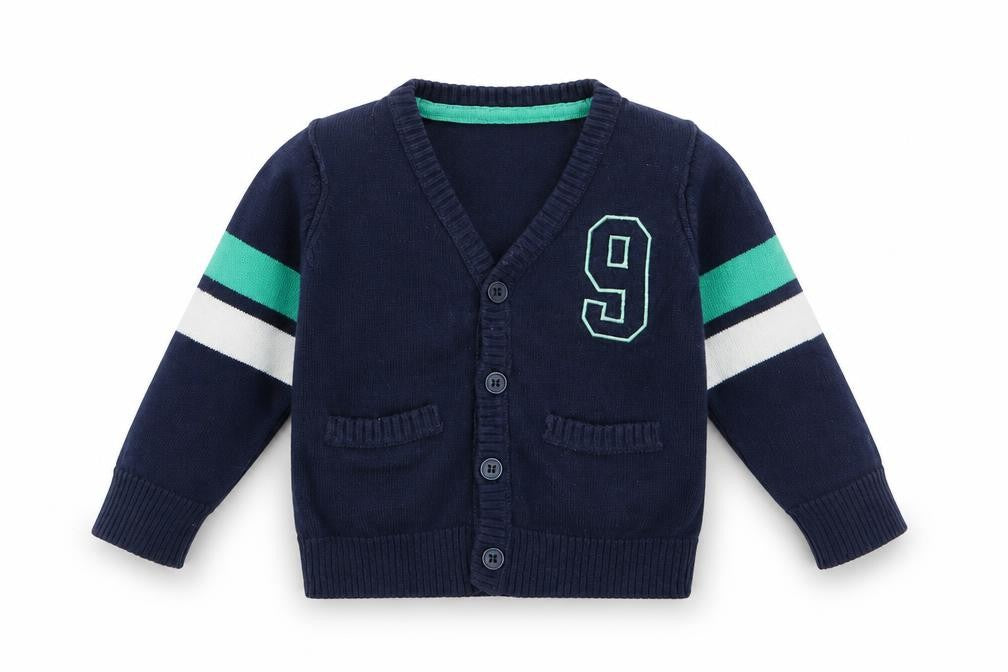 Early Days Boys Blue  Knit Cardigan Jumper Size 6-9 Months