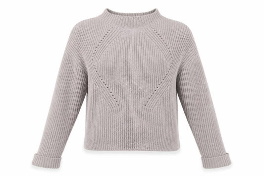 Front view of Atmosphere women’s purple knit jumper, size UK 14