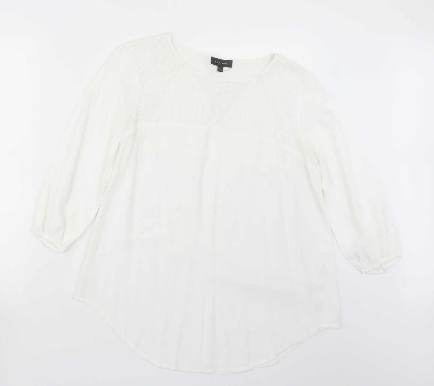 Spense Womens White   Basic Blouse Size M