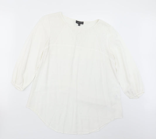 Spense Womens White   Basic Blouse Size M