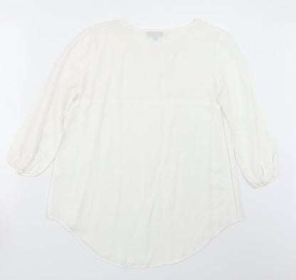 Spense Womens White   Basic Blouse Size M