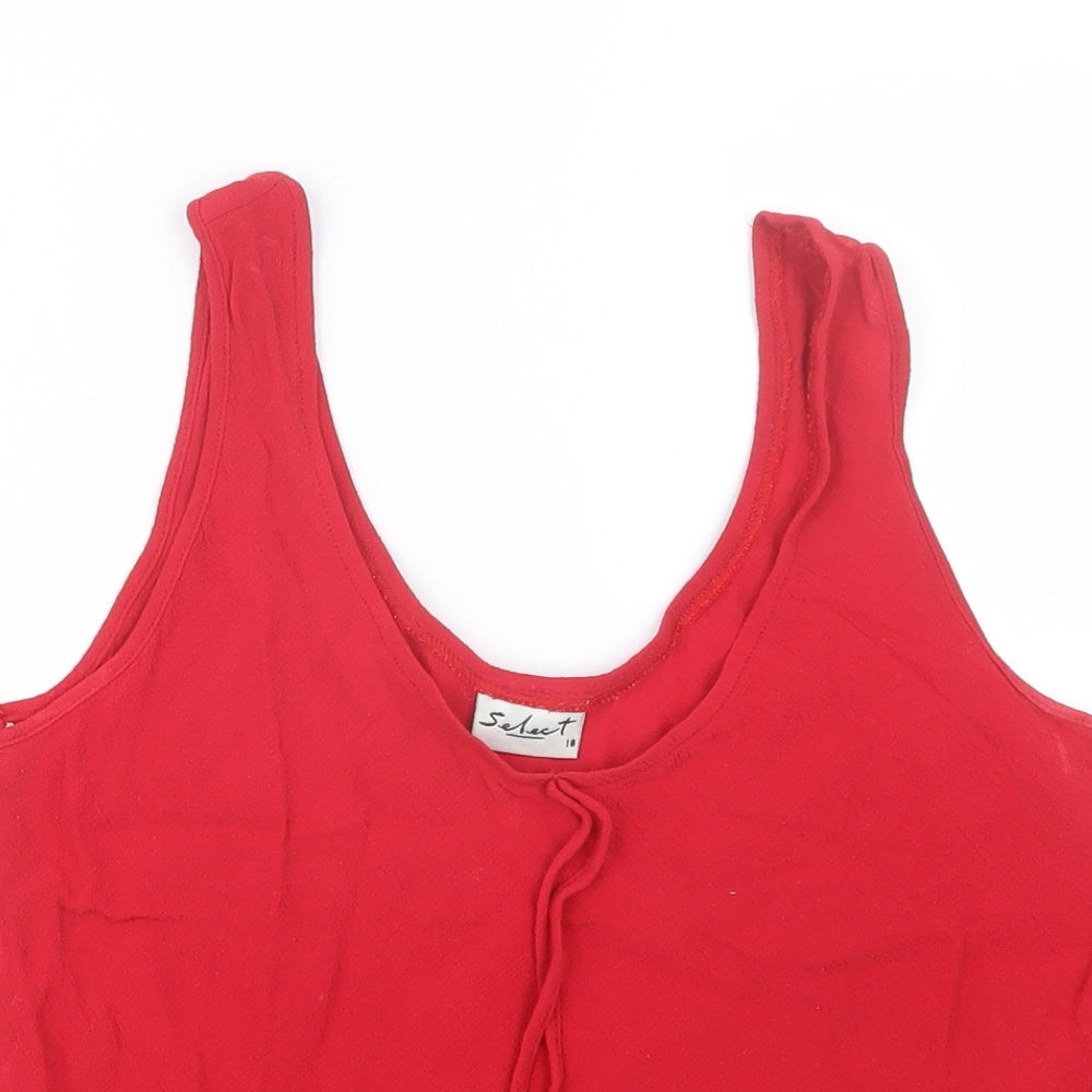 Select Womens Red   Basic Tank Size 18