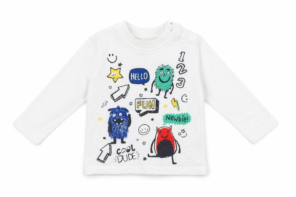F&F Boys White   Basic T-Shirt Size 0-3 Months