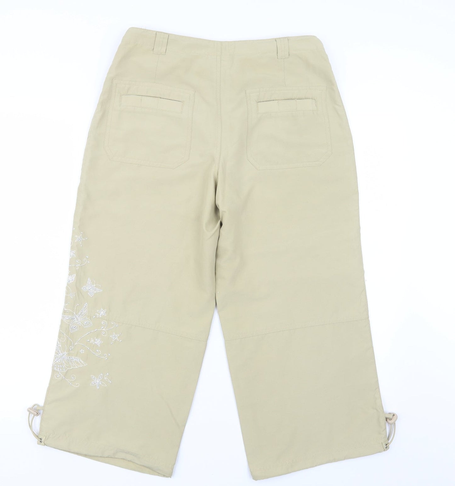 For Women Womens Ivory   Cropped Trousers Size 10 L21 in