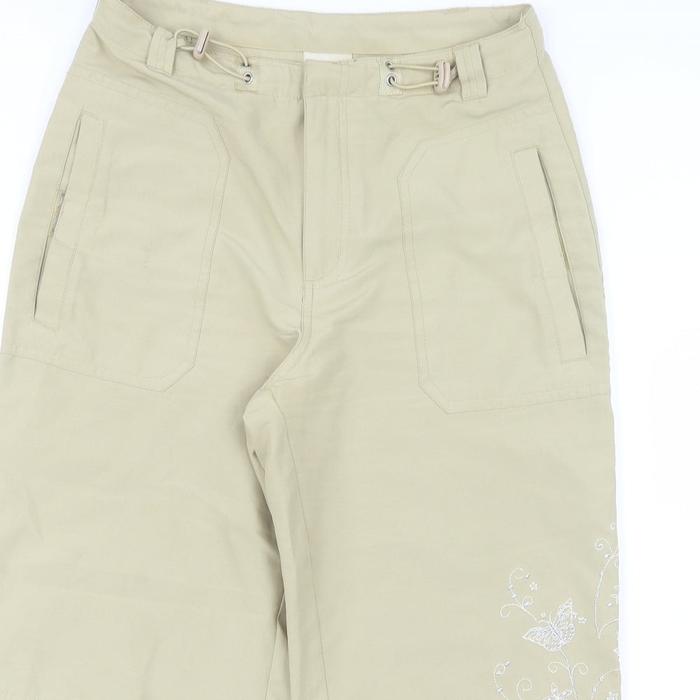 For Women Womens Ivory   Cropped Trousers Size 10 L21 in