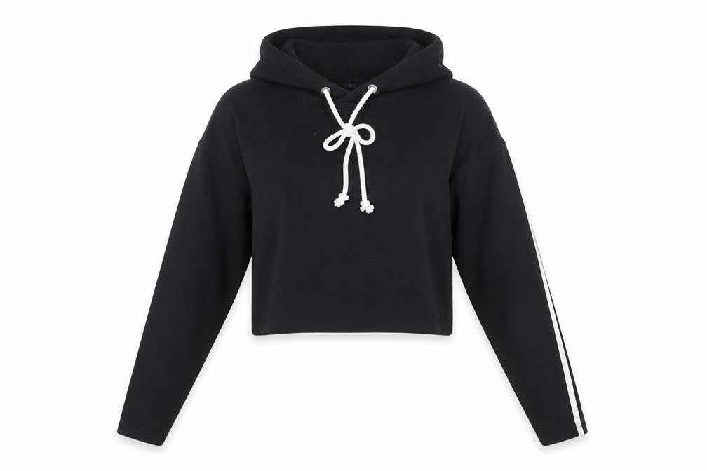 Missguided Womens Black   Pullover Hoodie Size 14  - Cropped