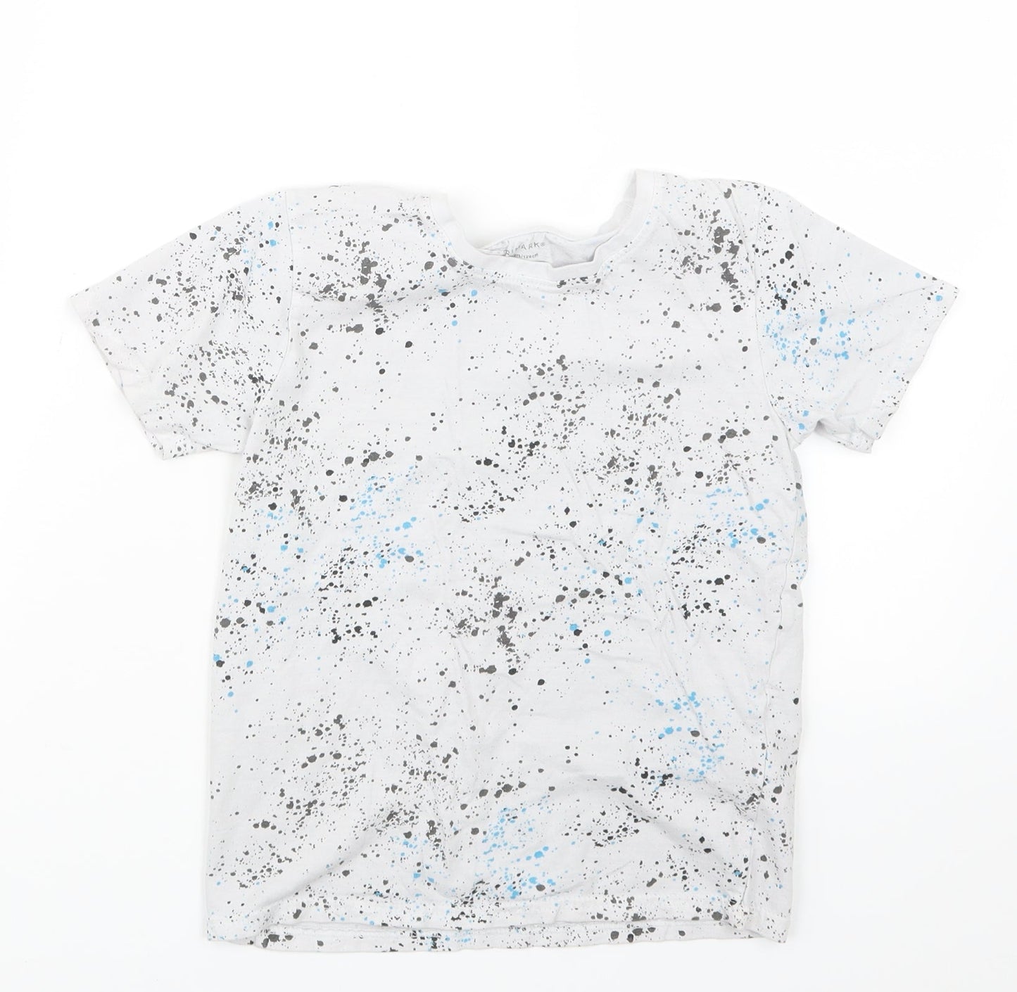 Primark Boys Grey Geometric  Basic T-Shirt Size 7-8 Years