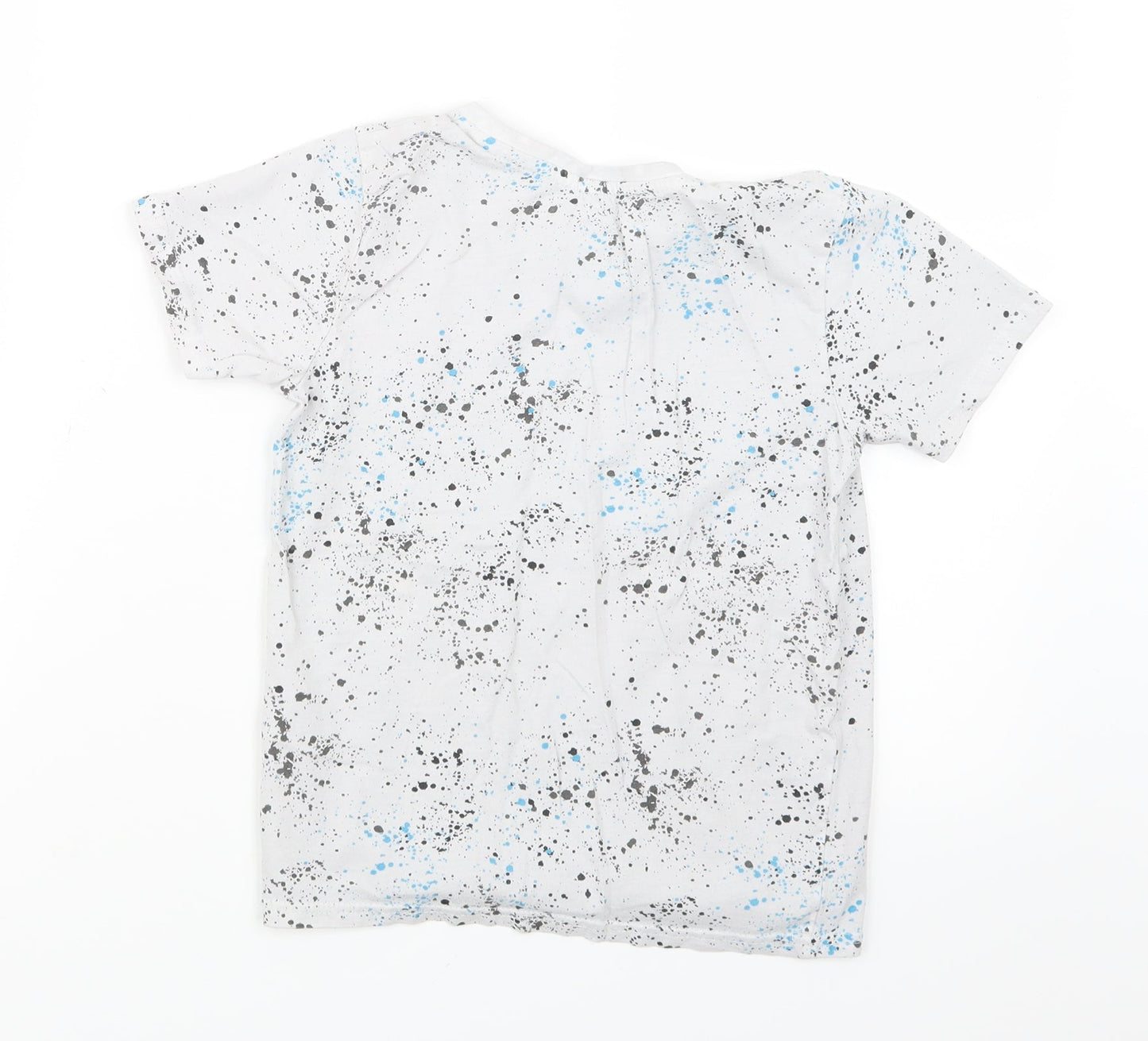 Primark Boys Grey Geometric  Basic T-Shirt Size 7-8 Years