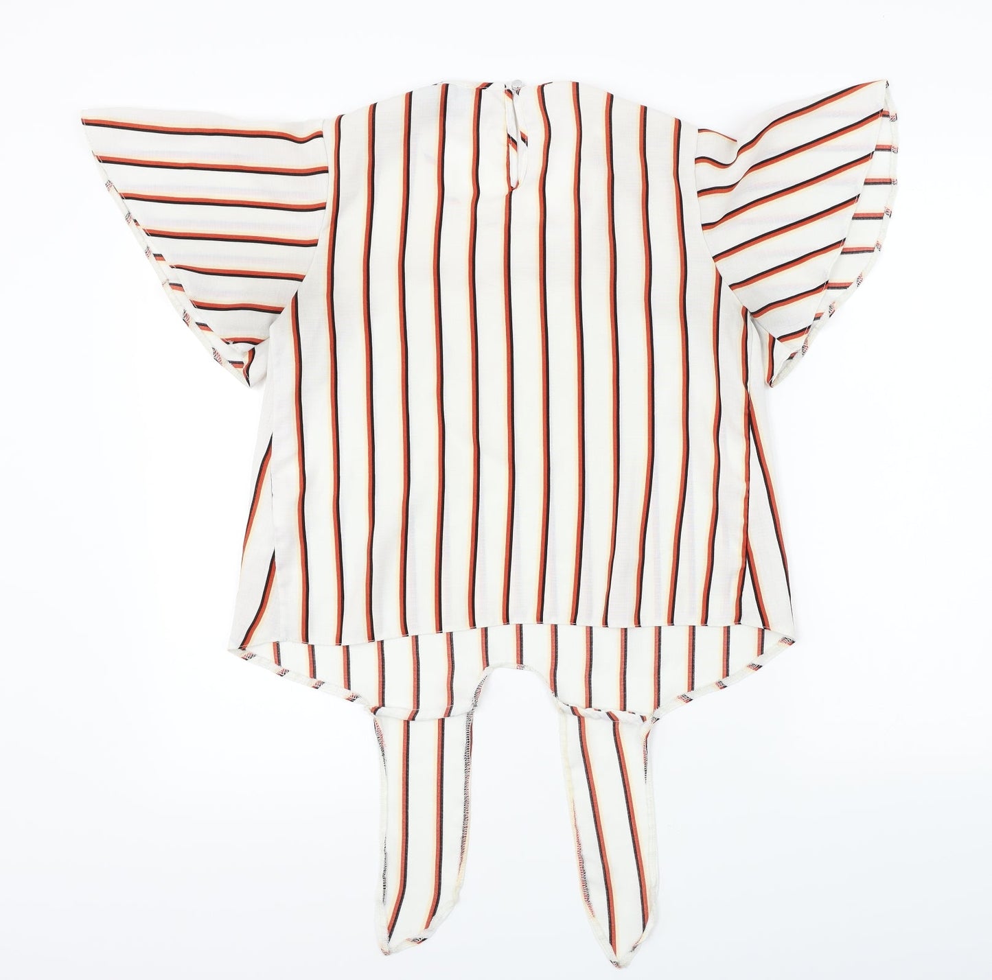 Primark  Womens White Striped  Basic Blouse Size 8