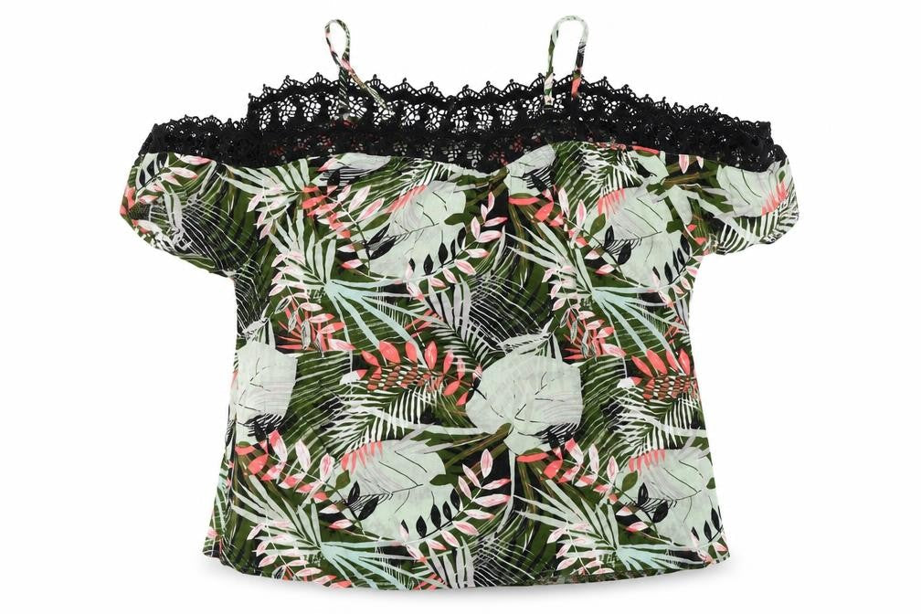 George  Womens Green Floral  Basic Blouse Size 12
