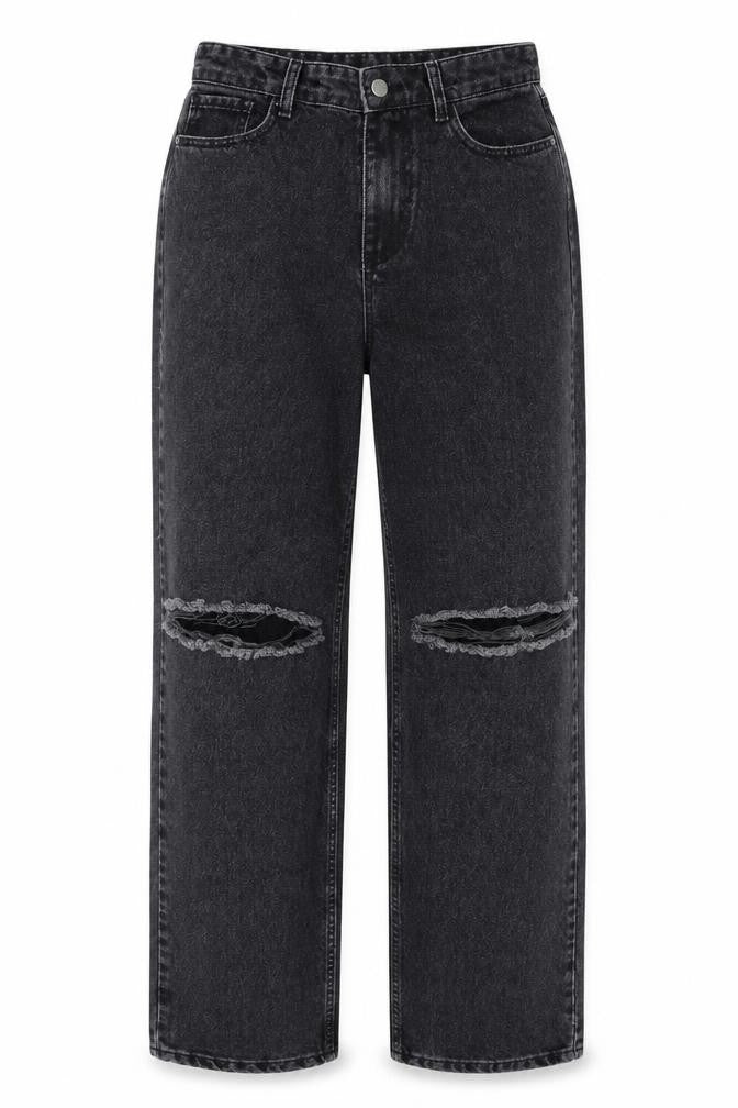 Preworn  Womens Black   Straight Jeans Size 10 L30 in