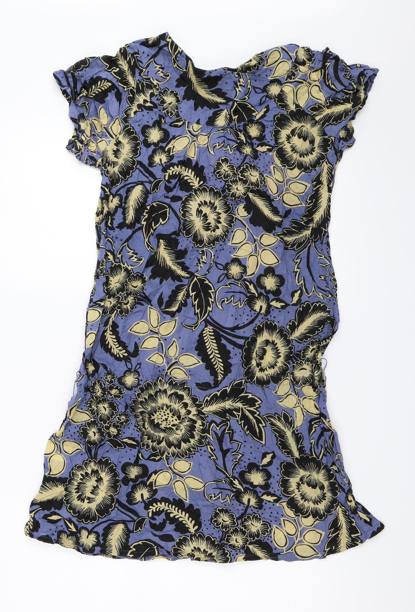 Warehouse Womens Blue Floral  Mini  Size 12