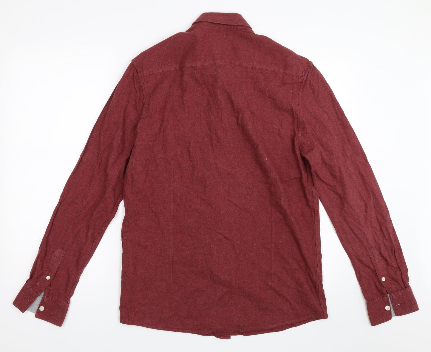 Burton Mens Red    Button-Up Size M