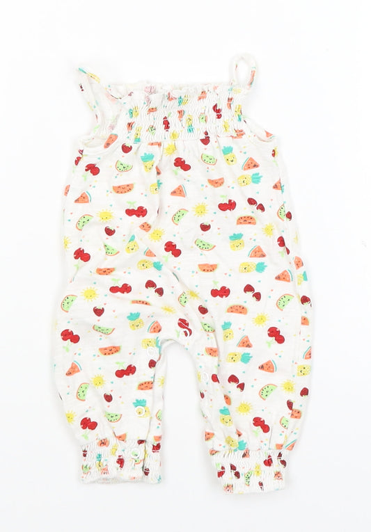 Pep&Co Baby White   Babygrow One-Piece Size Newborn  - Fruit